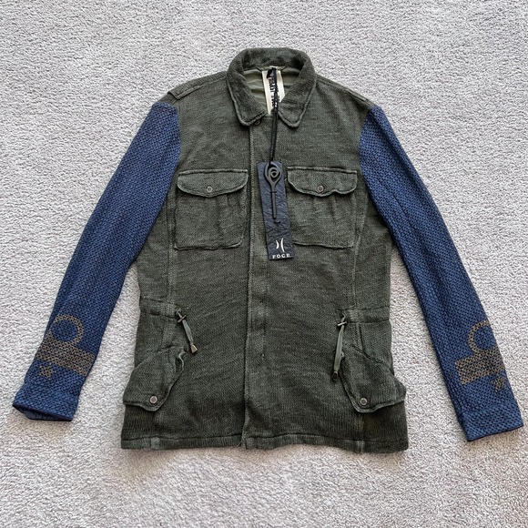 Project Foce Single Season Other - Project Foce Single Season Military Jacket Mens EU 48 Green Mesh Sleeve Full Zip